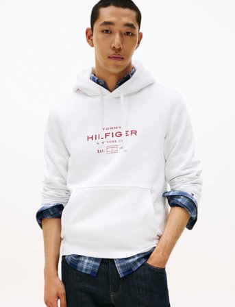 Tommy Hilfiger Oval Graphic Hoodie - White - L