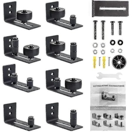 Skyvedør gulvguide, justerbar gulv R-guide med skruer, 8 mulige S for alle skyvedører, for alle skyvedører, verktøy #yogu