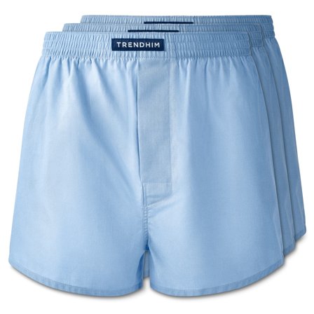 AirFeel | 3-Pack Sky Blue Loose-fit Encased Cotton Boxers for Men - Woven Boxers