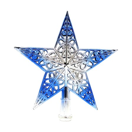 Joulukuusen Koriste Kimaltava Ontto PVC Tähti Kuusenlatvakoriste