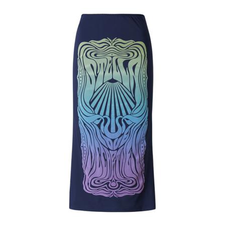 Stella McCartney Logo Velvet Nederdel Blå, Dame