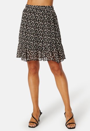 Object Collectors Item Mila Short Skirt Black AOP:FLOWERS W. Klær