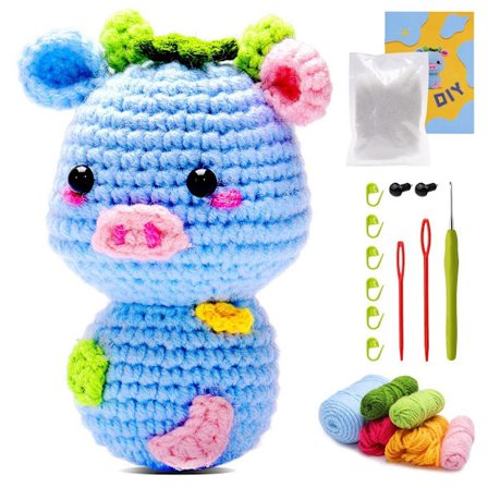 Hæklesæt for begyndere Hæklet tøjdyrsæt 01 01