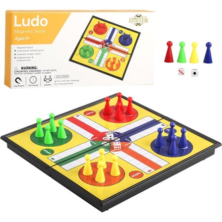 Sällskap Magnetisk Vikbart Ludo Spel