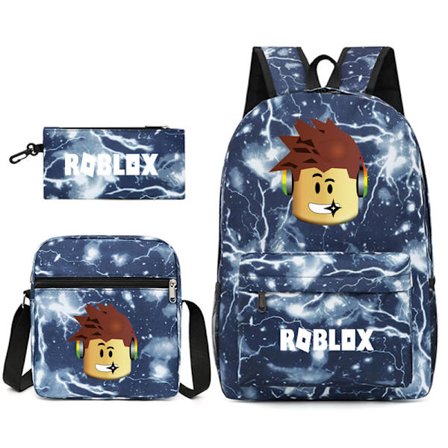 Roblox backpack travel bag student school bag 3PCS set