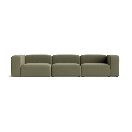 Milo XL chaiselong sofa, venstrevendt | 360cm - Nordic Grøn - 360x130x72 - Sofa, chaiselong