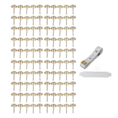 Högkvalitativ 100-delars möbelspik set för inredning dekorativa spikar