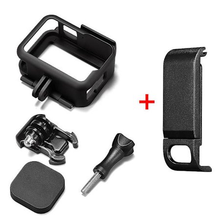 Plastskyddande ramhus med batterilucka för Gopro Hero 10 9 Black kamera tillbehör (set)