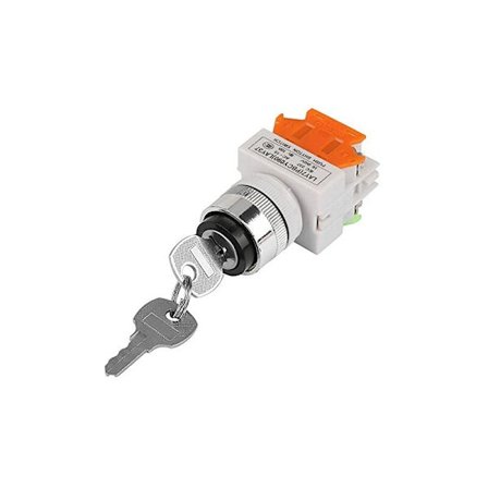 2-positions nøglerotary switch med 2 nøgler låsekontakt til åben lukkekredsløb 220V