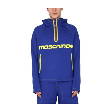 Moschino - Tröjor - Blå - Herr - Storlek: M, Herr, Storlek: M