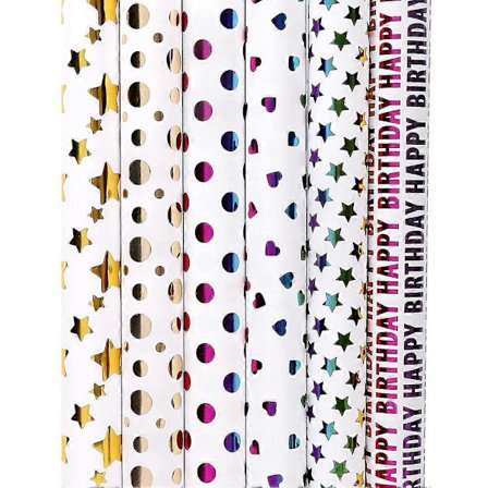 6 stk. ark, flerfarget fargerikt gavepapir for kvinner og menn, bursdag eller jul, 50 cm x 70 cm