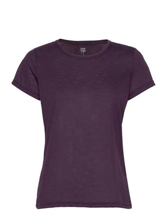 Texture Tee T-shirt Top Lilla Casall