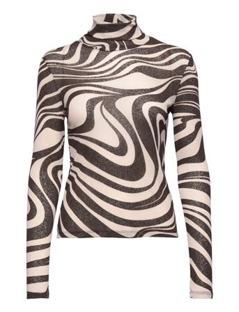 Roll Neck Top Lily T-shirts & Tops Long-sleeved Multi/mønstret Lindex