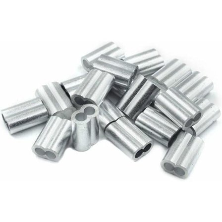 20x Aluminium Krympehylser med Doble Ender 4.0mm Aluminium Ferrules, Krympeklemme, Presshylser, Krympehylser, Wiretaukoblinger