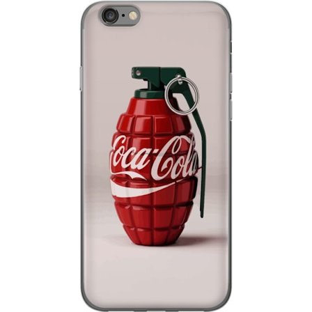 Kompatibel Mobilcover til Apple Apple iPhone 6 Kunstnerisk illustration af Coca Cola granatæble i rødt og grønt, pop art inspireret motiv med legen