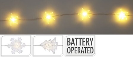 KI Lyslenke 100LED med transparent dekorasjon Varmhvit IP44 3m