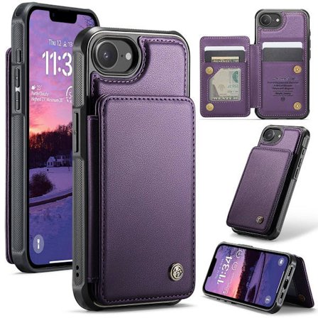 (Til iPhone 13) PU-læder pung etui med RFID-beskyttelse og kortholder