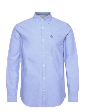 Long Sleeved Cotton Oxford Shirt Blue Original Penguin