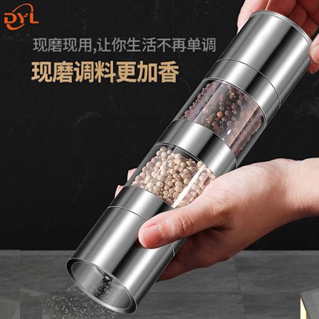 kvarn köksutrustning rostfritt stål pepparkvarn manuell pepparmalning krydda flaska glas