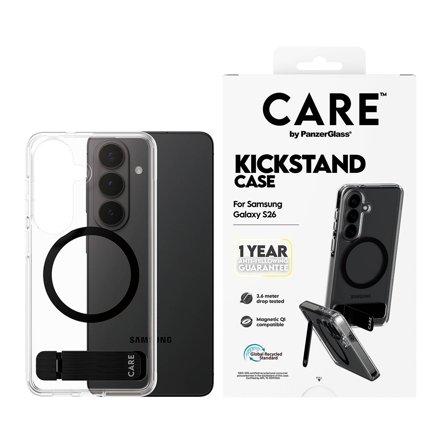 PanzerGlass CARE CASE URBAN QI KICKSTAND GALAXY S26 TRP/BLACK ACCS