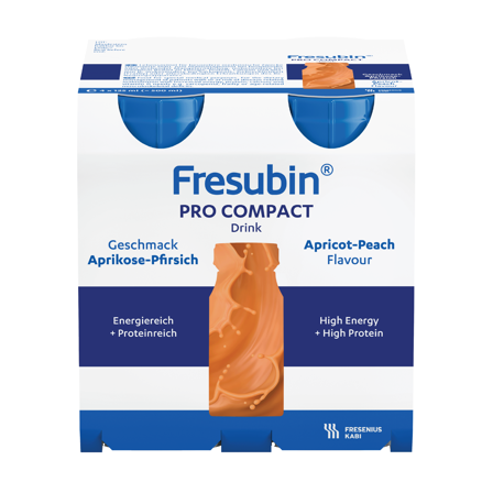 Fresubin Pro Compact Drink næringsdrikk, Aprikos og fersken, 4x125 ml