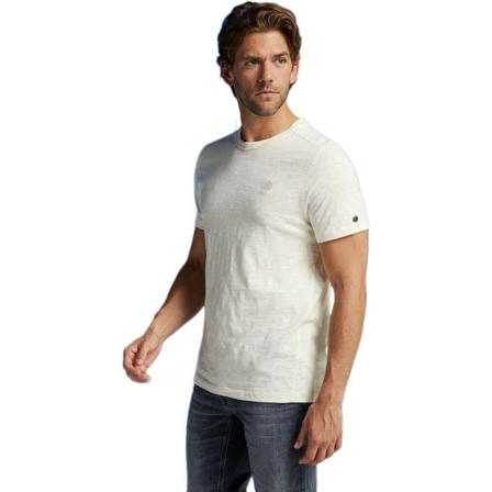 Cast Iron, Short sleeve r-neck organic cotton Beige, Heren, Maat:3XL
