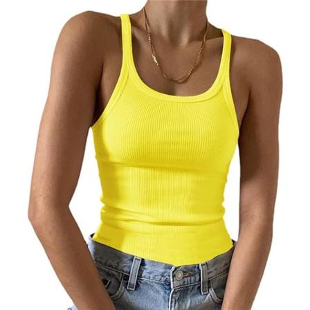 IC Naisten Muotoileva Scoop Neck Ribitty Basic Cami-paita (Suuret)