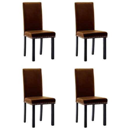 Vidaxl Matstolar Brun 4 St Pvc Brun