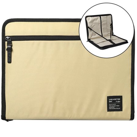Ringke Smart Zip Pouch för en bärbar dator upp till 13" med stativ - beige