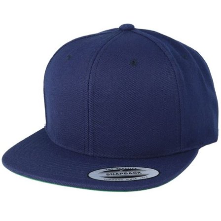 Yupoong - Blå snapback Keps - Classic Navy Snapback @ Hatstore