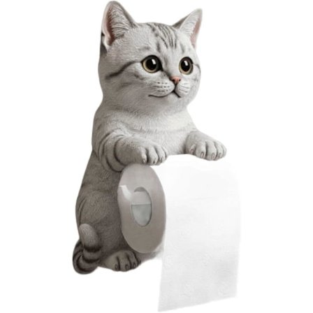 Kat Avis Holder, Sjov 3D Kat Papir Håndklædeholder, Sød Dekorativ Toiletpapirholder Vægmontering til Badeværelse Køkken,[qb]