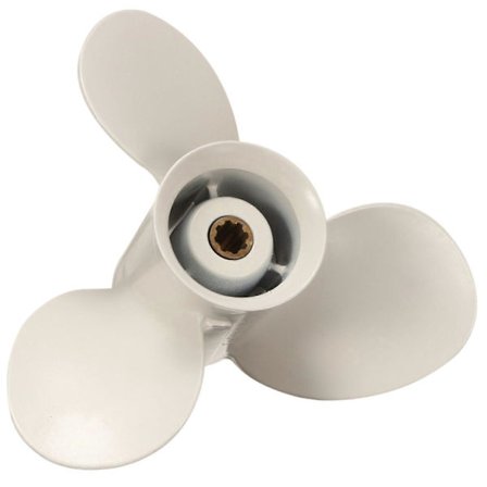 Kompatibel med Yamaha 9.9-15HK 63V-45945-10-EL 9-1/4 x 9 Marine utenbords propell i aluminiumslegering 8 Spline Too