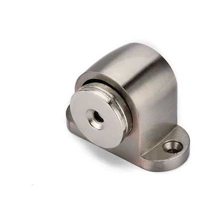 Harjattu metalli lattialle asennettava magneettinen ovenpysäytin (hy)