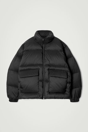 COS Men's Down Filled Puffer Jacket in Black