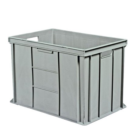 Schoeller Allibert Euroback 3640 Transportlåda grå, med handtagshål 600x400x410 mm, Förvaring