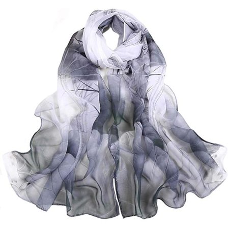 Lette og moteriktige skjerf med blomstermønster for kvinner [GKS]