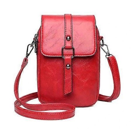 Lille Crossbody Taske Fritidstaske, Skuldertaske Mobiltelefonpung Tasker Pu Læder Taske Unisex Taske Todelt Taske, Kabinetaske med Stor Kapacitet...