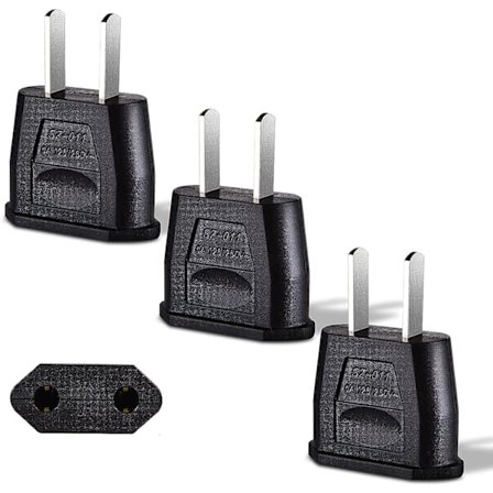 3 x USA-kontaktadapter reseadapter, Frankrike till USA-omvandlare, amerikansk kontaktadapter Japan kontaktadapter Europa USA Kanada Mexiko adapter