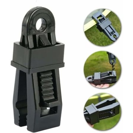 12-pak Kraftige Presenningsclips til Udendørs Teltmarkise, Udendørs Teltclips til Fastgørelse af Presenninger, Solskærm til Bil, Swimmingpool/NC/