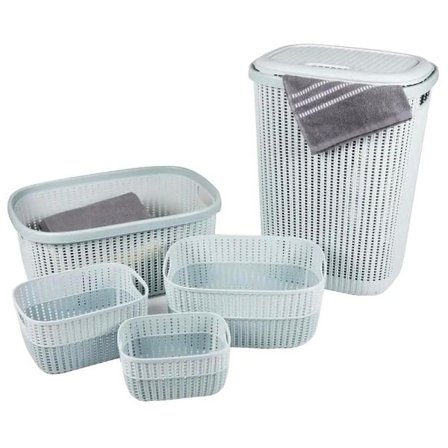 Sæt med vasketøjskurve, 5 stk