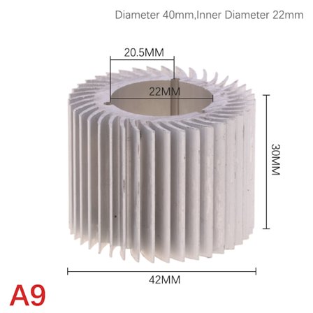 20 mm 27,5 mm 32 mm 40 mm 1W 3W Kylare Högeffekt Aluminium Led Ra