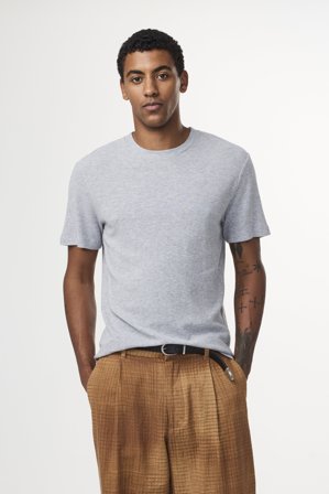 NN.07 Clive 3323 T-Shirt Herre Grå Bomuldsblanding