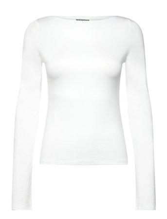 Weekday Soft Long Sleeve Top - White - S