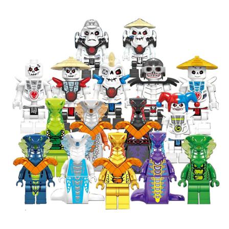 Høj kvalitet sæt af 16 stk. Ninja Mini Figurer Kai Jay Sensei Wu Master Byggeklodser Legetøj