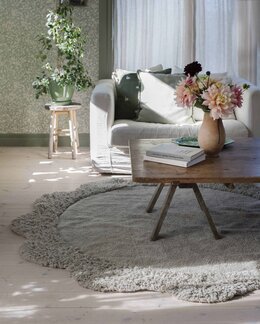 Rund bomullsmatte Jazz Sand