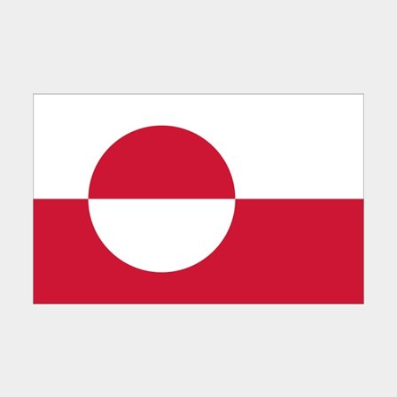 Bandiera ospite Adela, Groenlandia, 30 x 20 cm