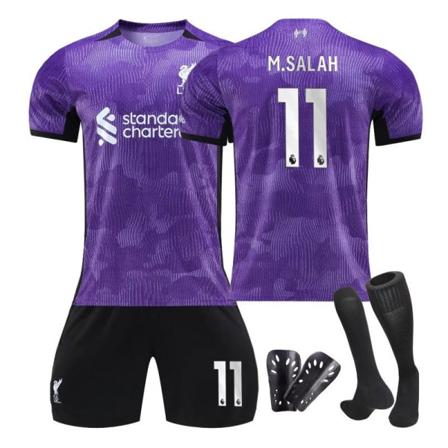 2324 Liverpool Second Away Champions träningsfotbollströja kneepad 16#With socks