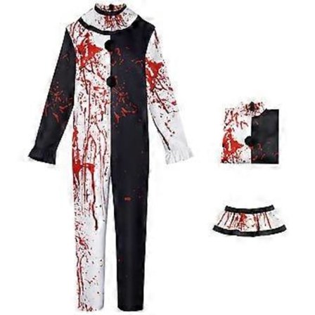 Terrifier 2 Art the Clown Cosplay - Veren tahrainen haalari, unisex aikuisten Halloween- ja karnevaalikostyymi, fancy dress XL miehille