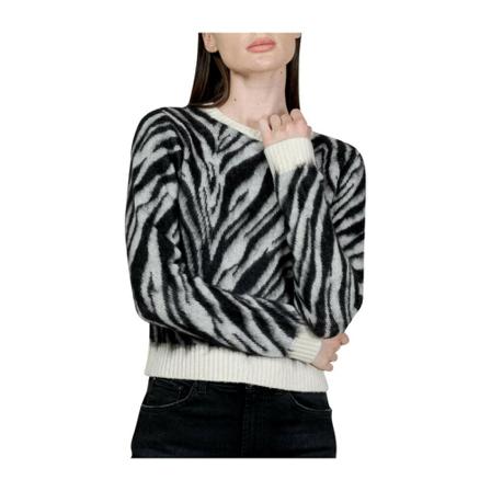 N21, Zebra Pattern Sweater Czarny, Kobieta, Rozmiar: S