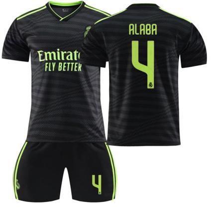 Real Madrid tröja 22 23 fotboll ströja NO.4 Alaba 24(140-145cm)